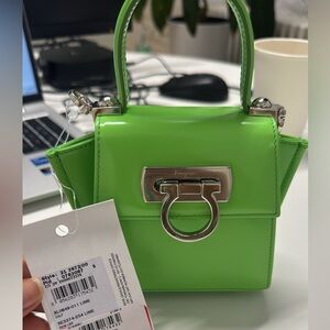Salvatore Ferragamo Vibrant Green Mini Bag